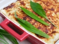 Zapečené lasagne s medvědím česnekem a chřestem